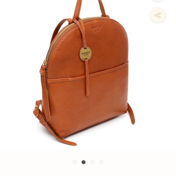Margot Women's Brown Leather Backpack - Picture 2 of 8